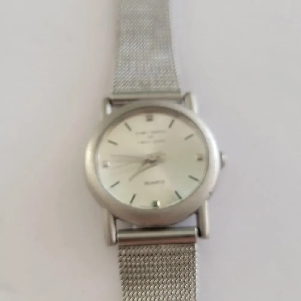 Joan Taylor Of New York Womens Watch Silver Dial Silver Case Mesh Bracelet